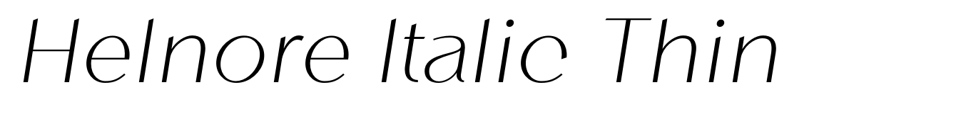 Helnore Italic Thin